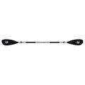 Complete Athlete 230 cm Whisper Snap-Button Kayak Aluminum Paddle, Black - 2 Piece CO3031556